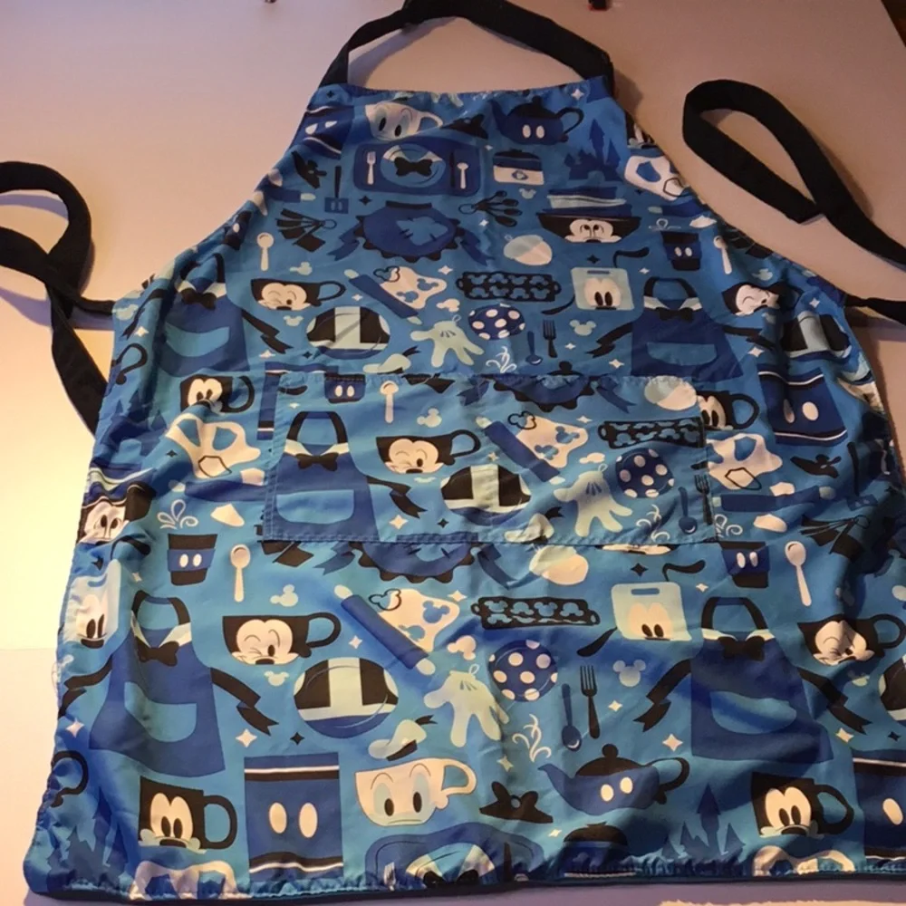 Disney Parks Mickey Mouse Adult Blue Kitchen Apron - Picture 2 of 14